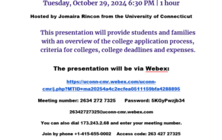 College Planning Night - Virtual Webex